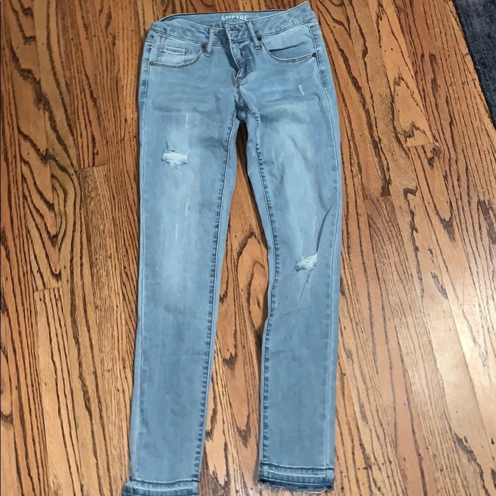 Distressed jeans